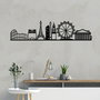 Wallity European Cities Skyline Escultura de pared en Negro